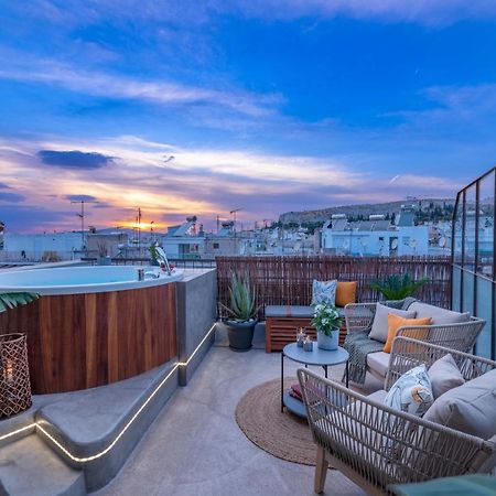Topfloor Getaway Balcony&Hot Tub+Acropolis View أثينا المظهر الخارجي الصورة