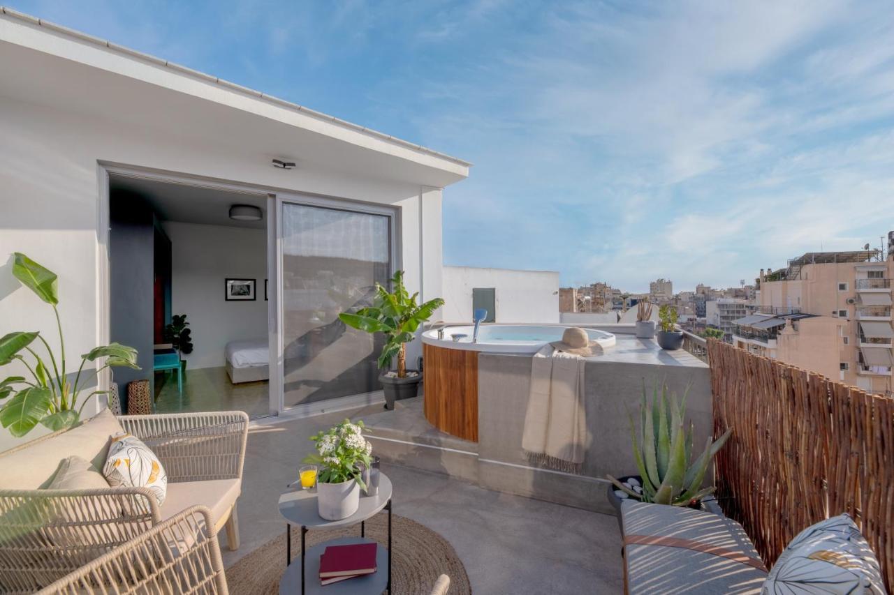 Topfloor Getaway Balcony&Hot Tub+Acropolis View أثينا المظهر الخارجي الصورة